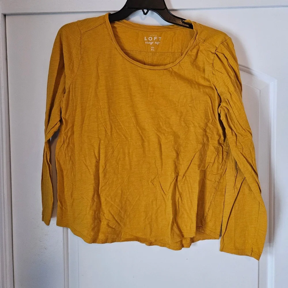 Lot of 3 Yellow Tops Womens Extra Large Cardigan Long Sleeve Short Mustard Soft‎ - Picture 13 of 16